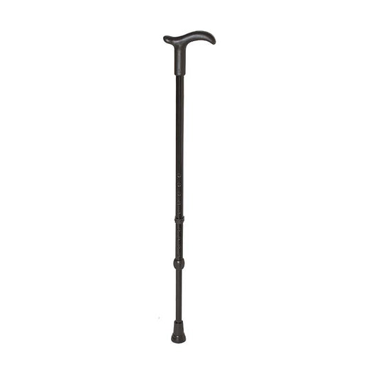Walking Stick with Derby Handle - Lightweight, Adjustable & Sturdy Cane, 125kg capacity