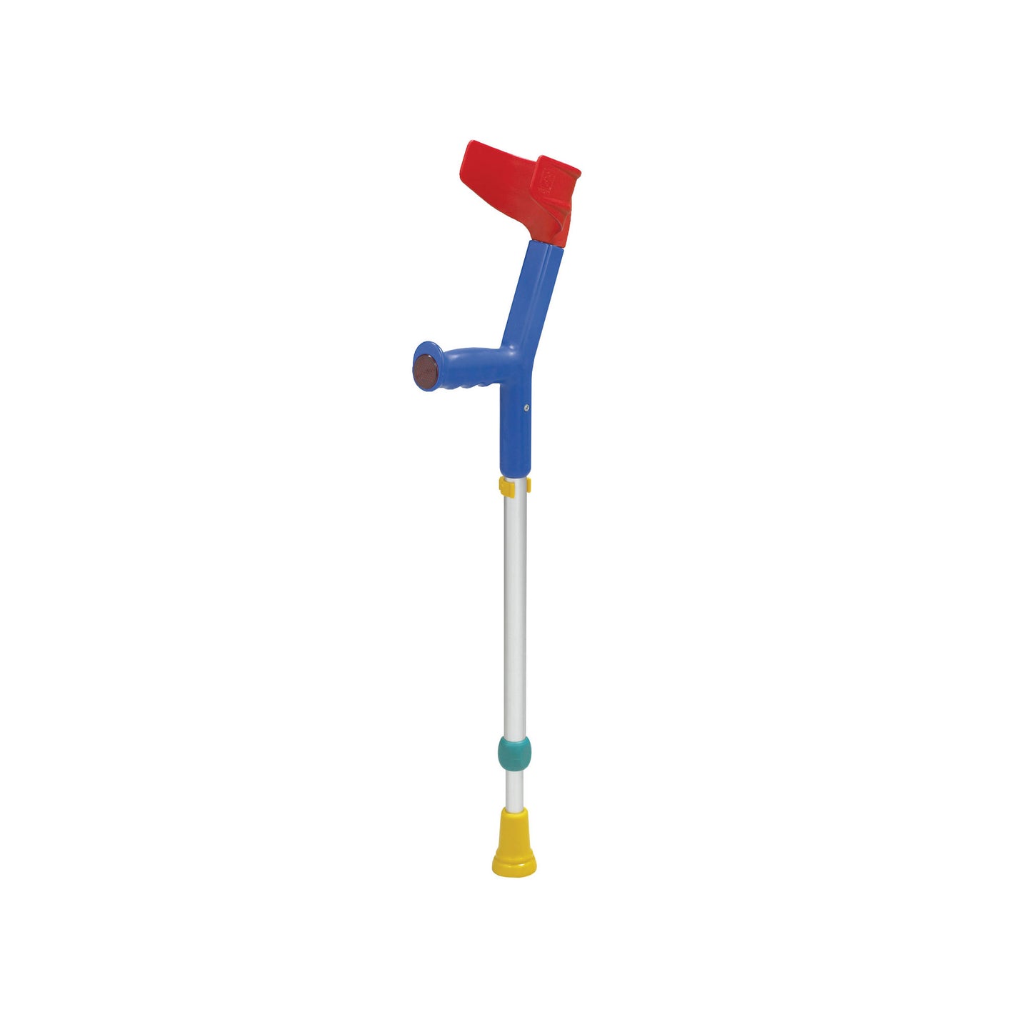 Rebotec Fun-Kids Adjustable Crutches for Children - Ergonomic Yellow Open Cuff Design