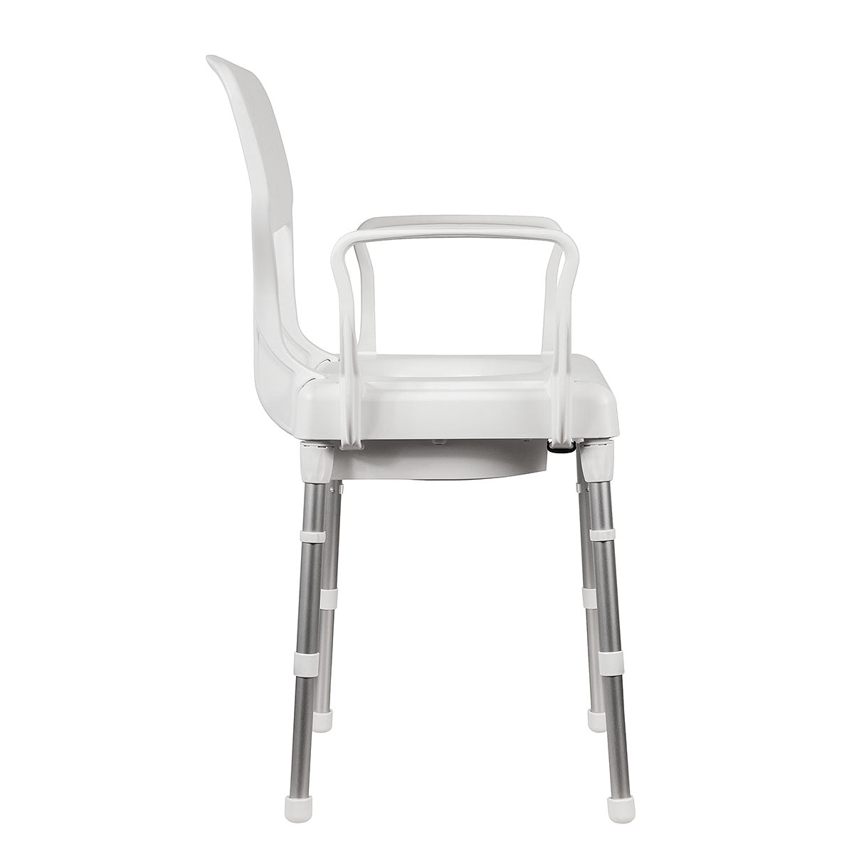 Rebotec Lyon Height-Adjustable Commode Chair - Lightweight & Durable Shower and Toilet Chair for Assisted Living