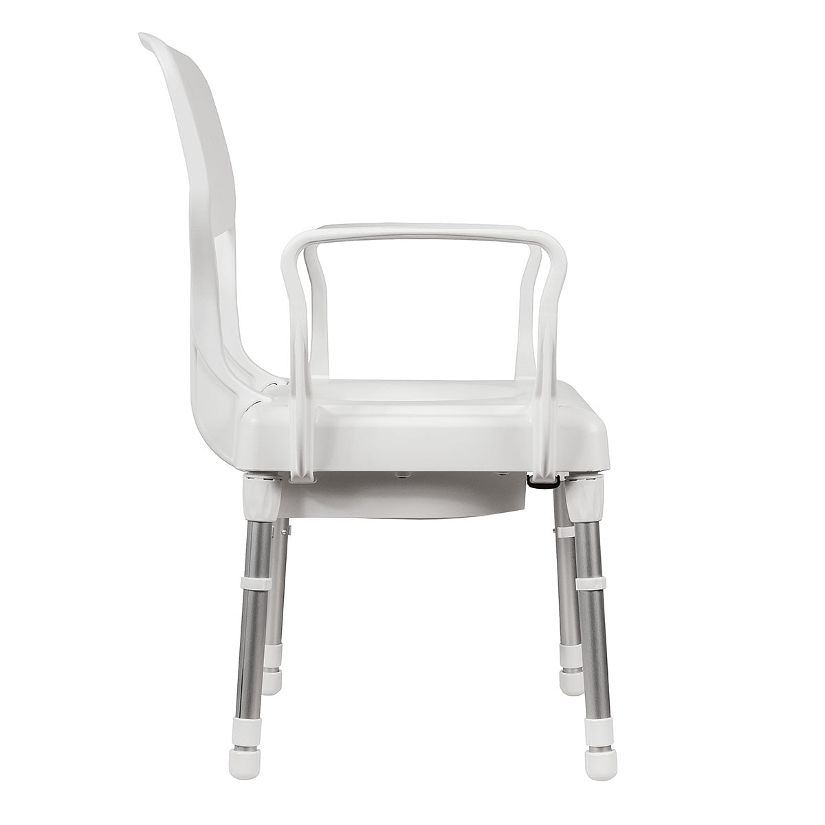 Rebotec Lyon Height-Adjustable Commode Chair - Lightweight & Durable Shower and Toilet Chair for Assisted Living