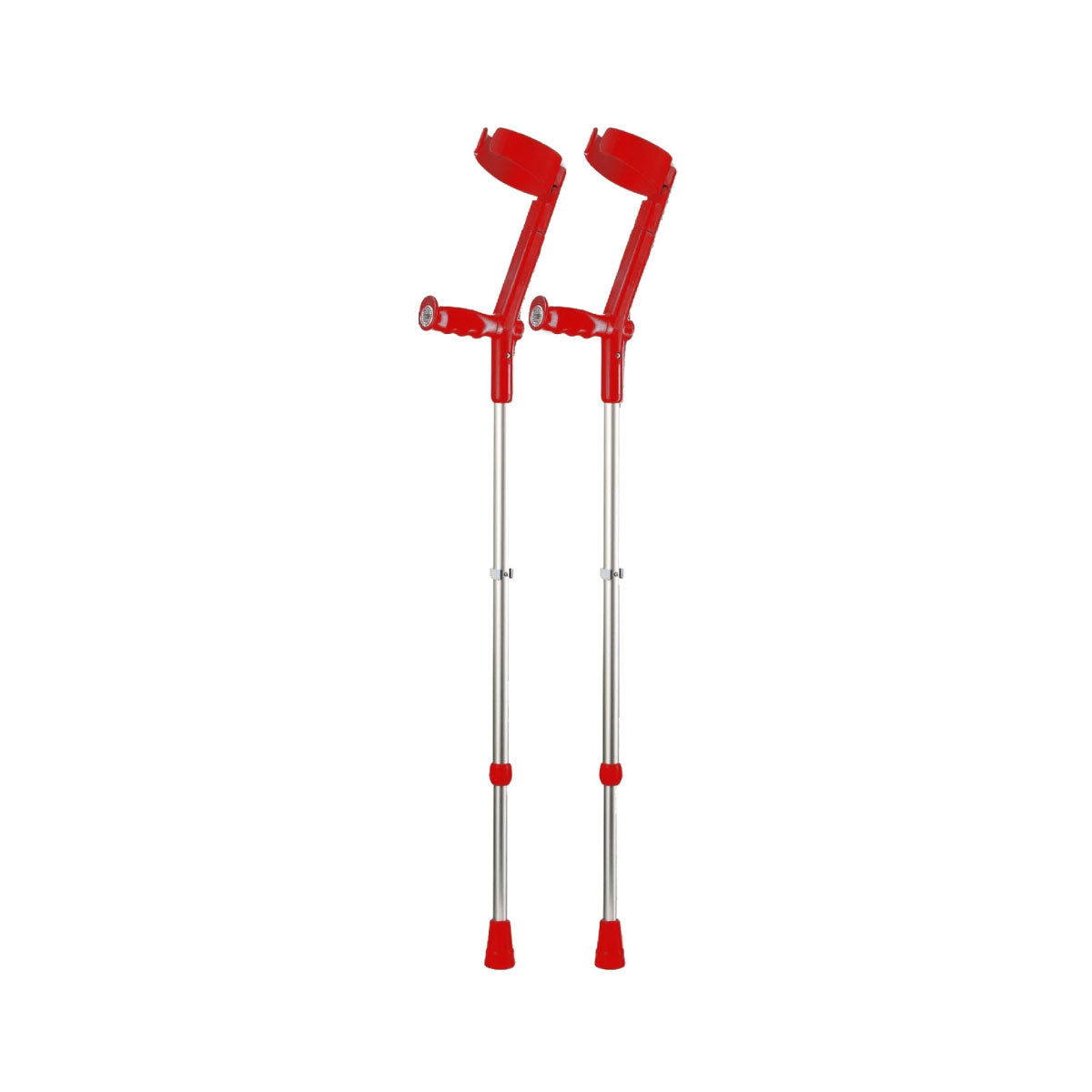 Forearm Crutches with Safety Cuff & Hinge - Adjustable Mobility Aid