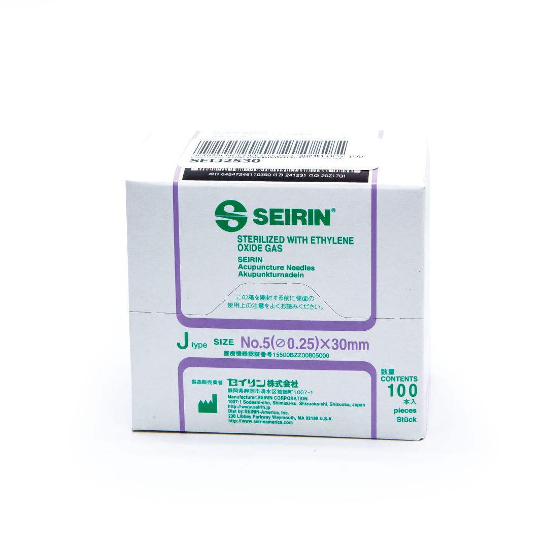 Seirin Acupuncture Needles - J-Type, Smooth and Painless Insertion with Ergonomic Handle