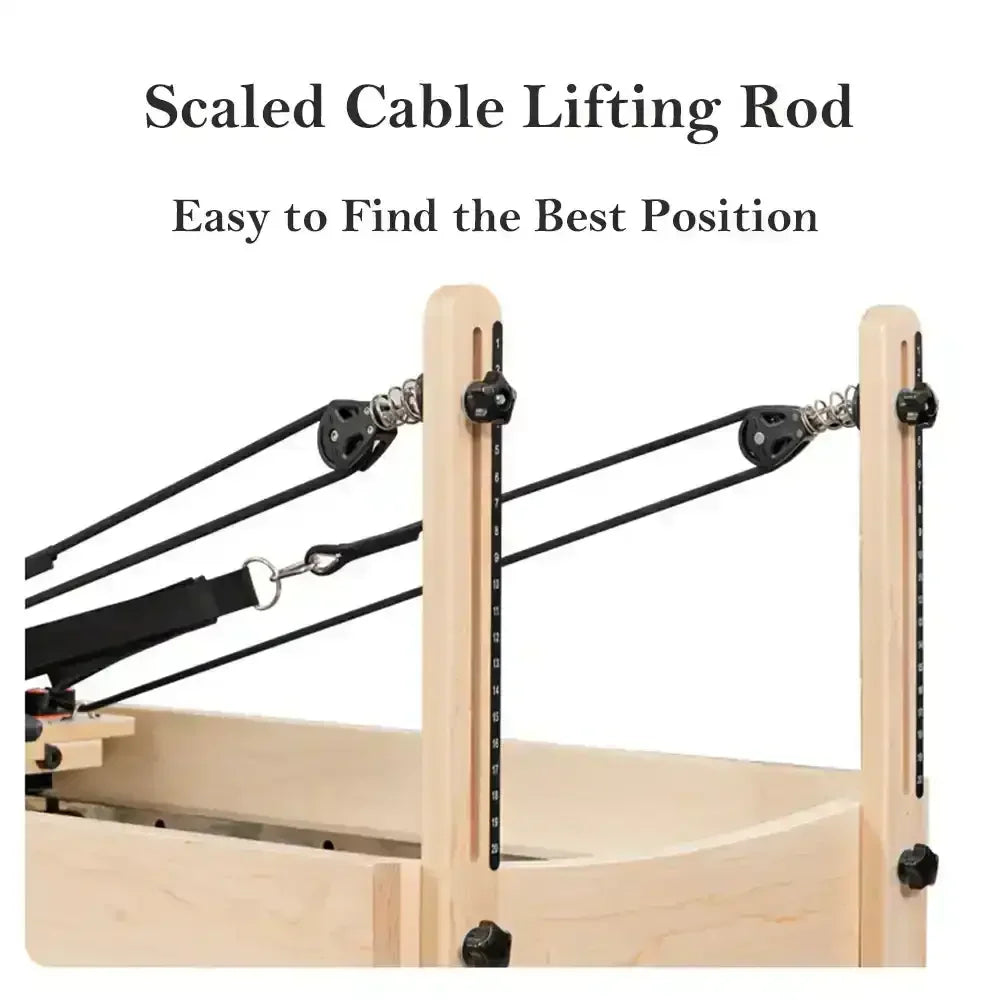 Wooden Cadillac Reformer with Pilates Functionality