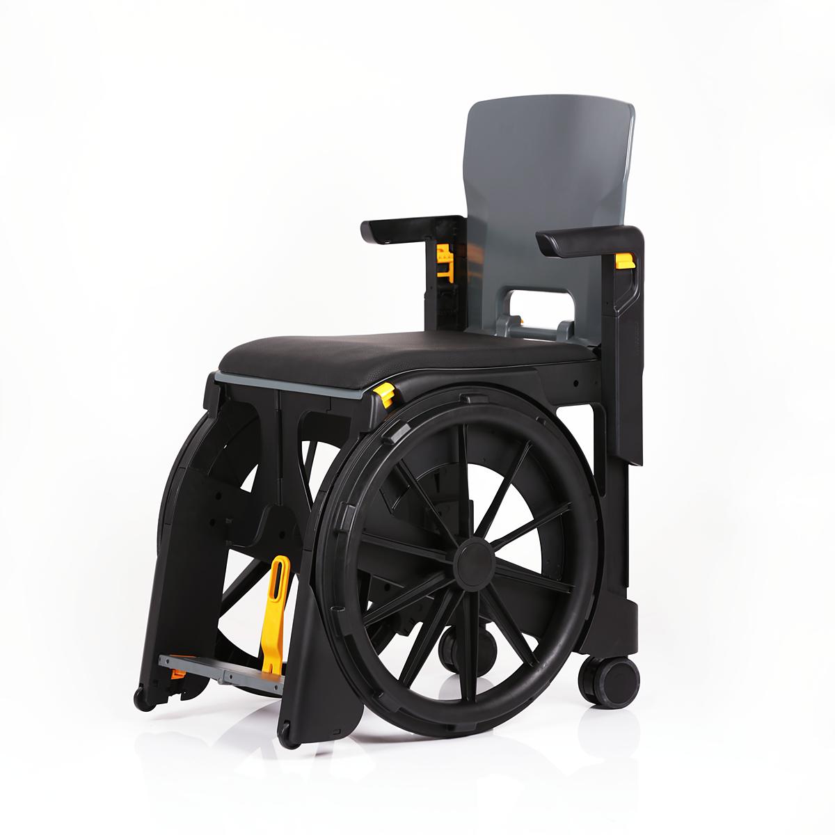 Upholstered wheelchair seat — water-resistant shower & transport