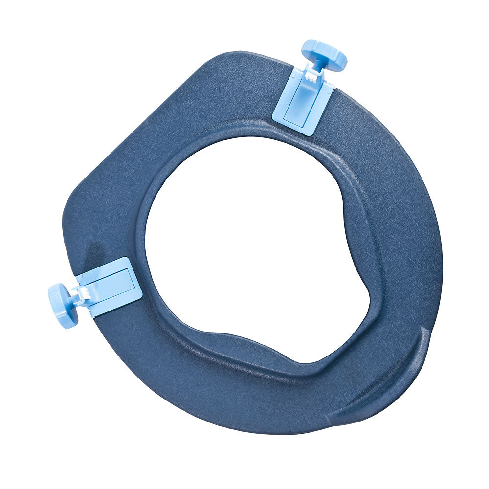 Comfortable Soft Toilet Seat Riser, 10cm Lift for Easy Access, Blue - Ideal for Seniors and Mobility Aid