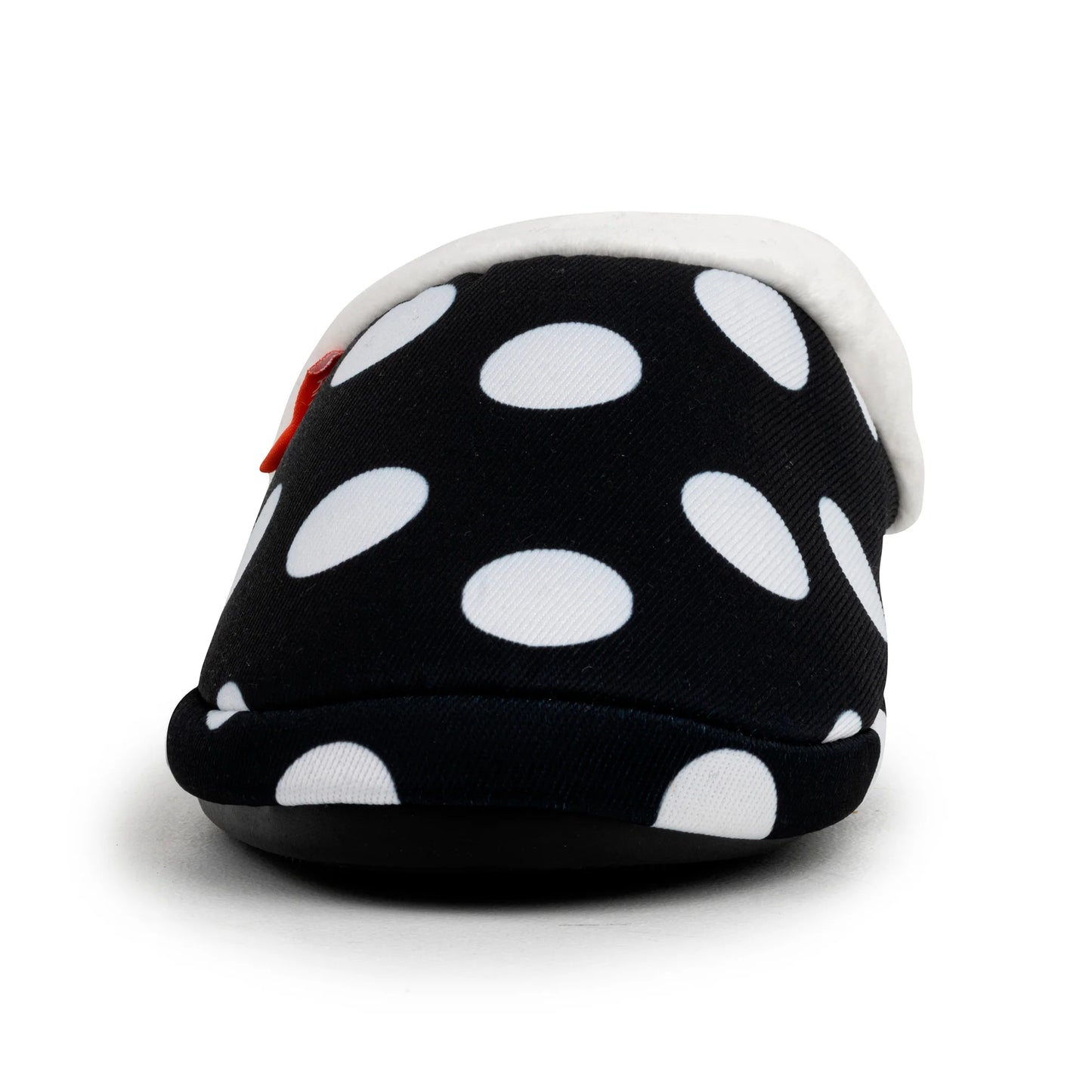 Archline Orthotic Slippers - Slip On Scuffs Black Polkadot