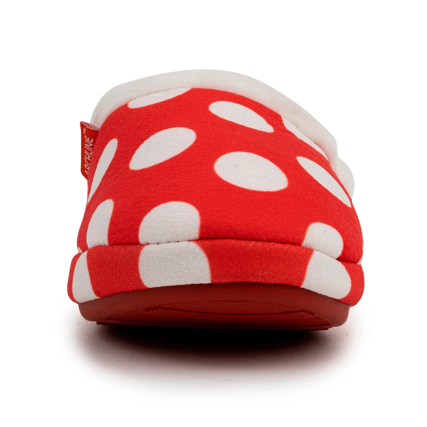 Archline Orthotic Slippers - Slip On Scuffs Red Polkadot