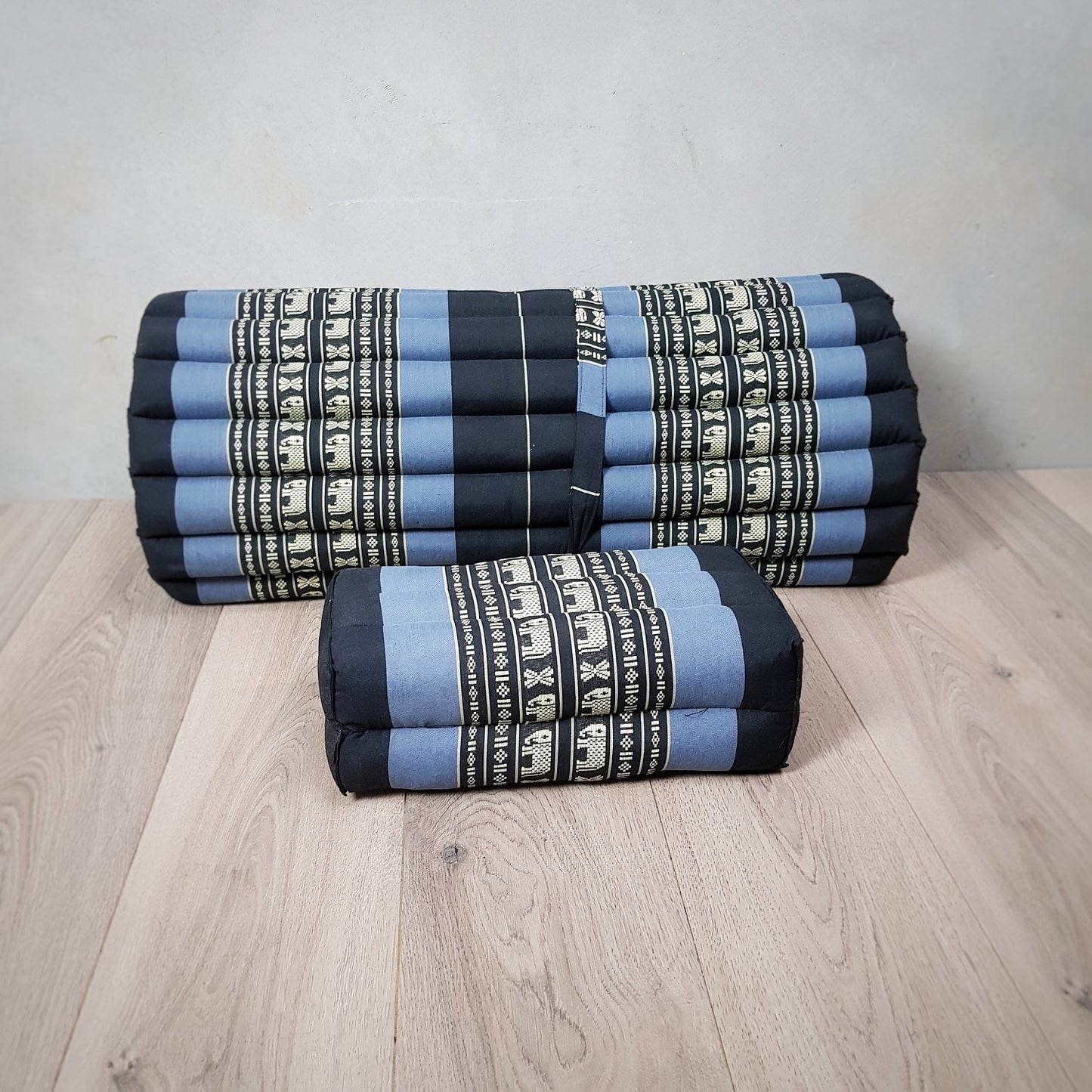 Roll Up Foldable Mattress + Kapok Pillow Block Set – Handmade Thai Daybed & Yoga Mat | Allergen-Free Support