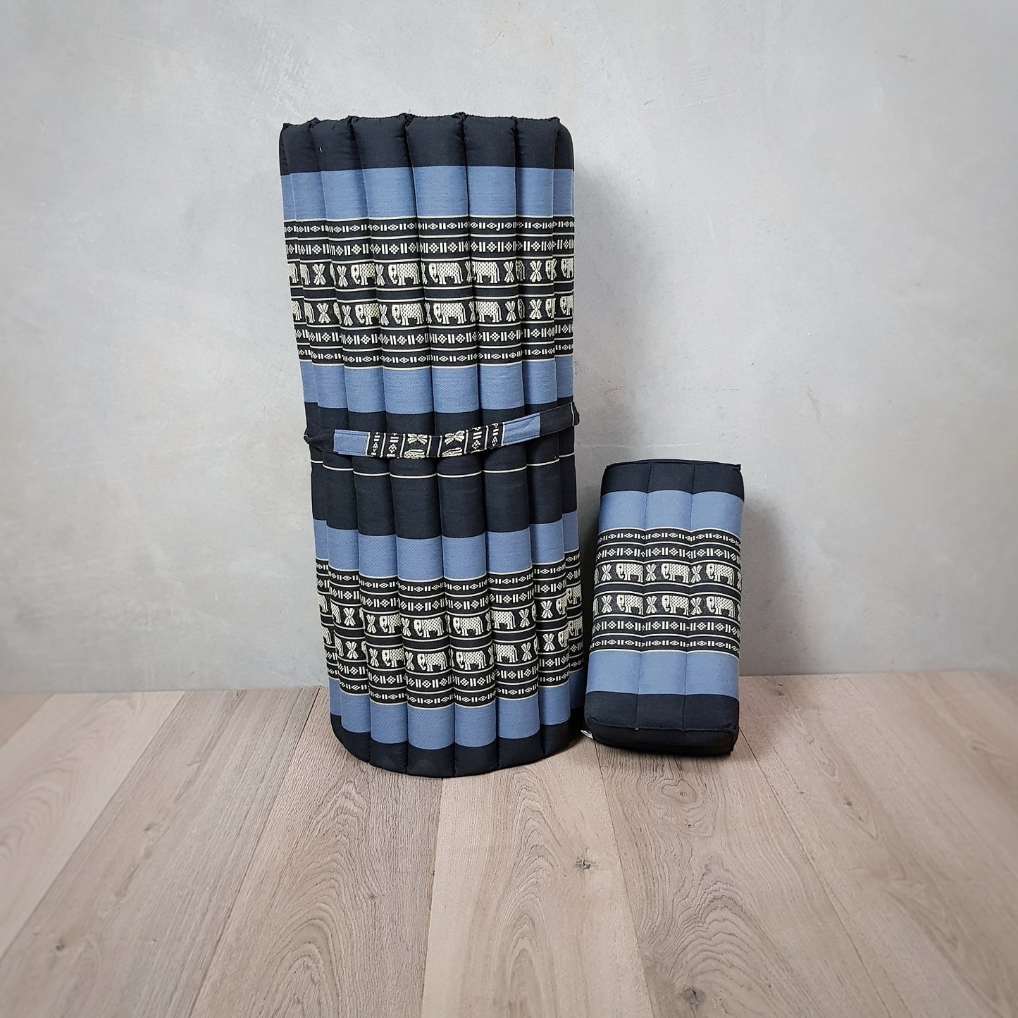 Roll Up Foldable Mattress + Kapok Pillow Block Set – Handmade Thai Daybed & Yoga Mat | Allergen-Free Support