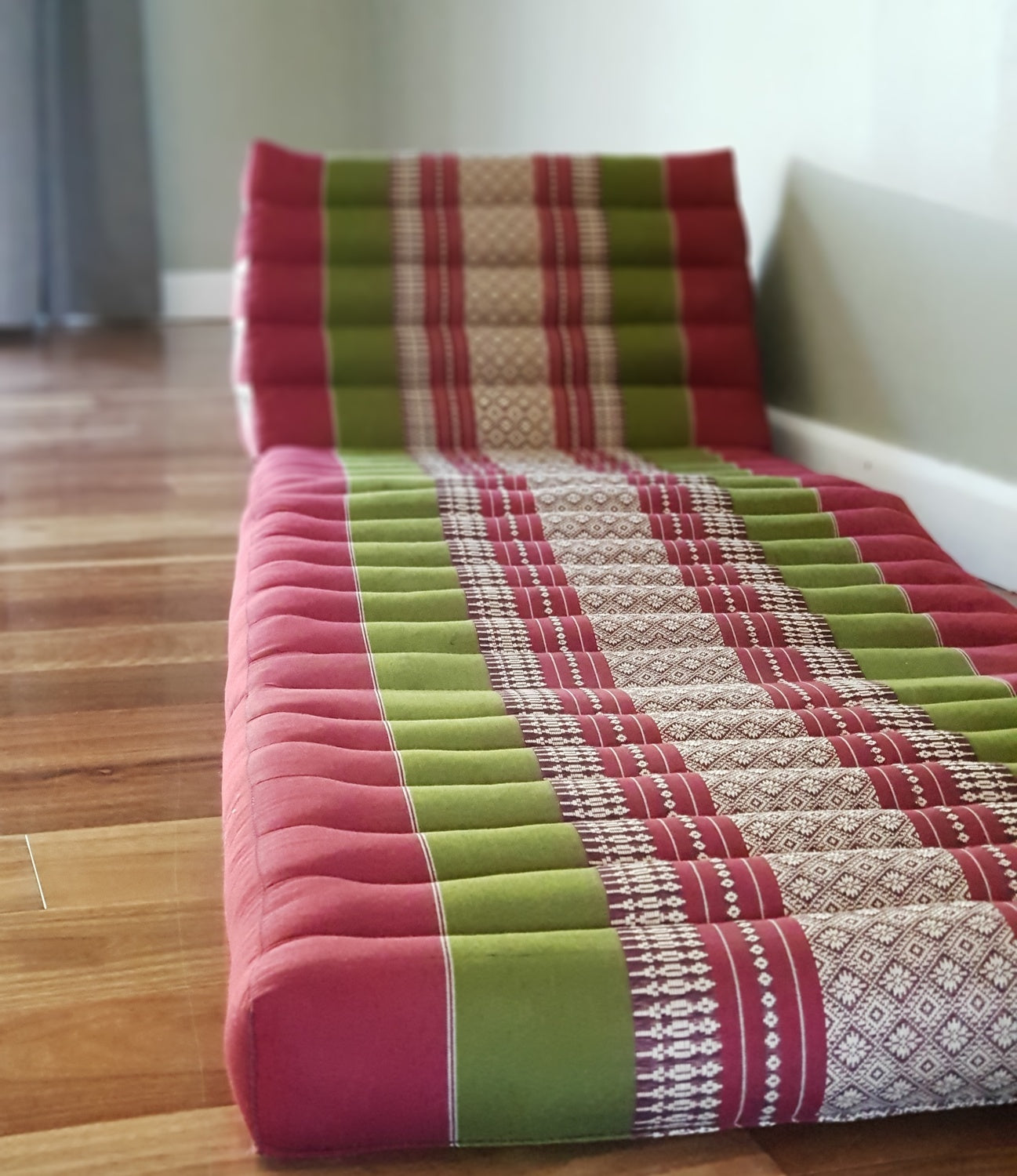 Jumbo Thai Triangle Pillow 3‑Fold – Handmade Kapok Daybed Cushion | Fold-Out Floor Mattress
