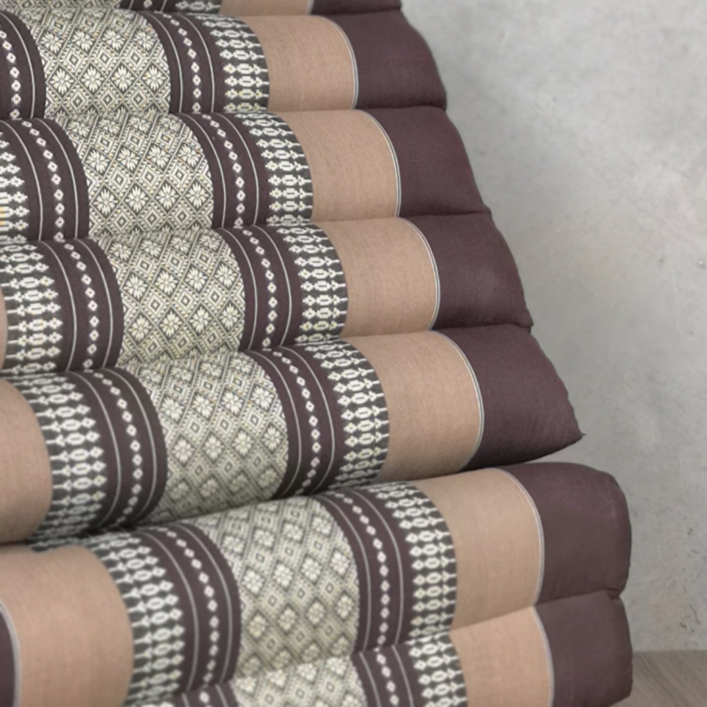 Jumbo Thai Triangle Pillow 3‑Fold – Handmade Kapok Daybed Cushion | Fold-Out Floor Mattress