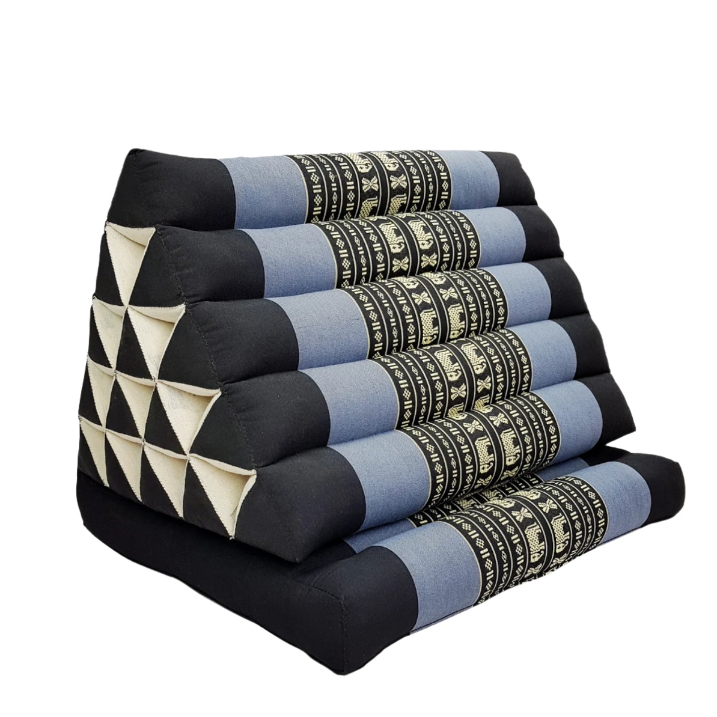 Jumbo 1-Fold Thai Triangle Pillow Mat – Handmade Kapok Floor Cushion and Portable Day Bed
