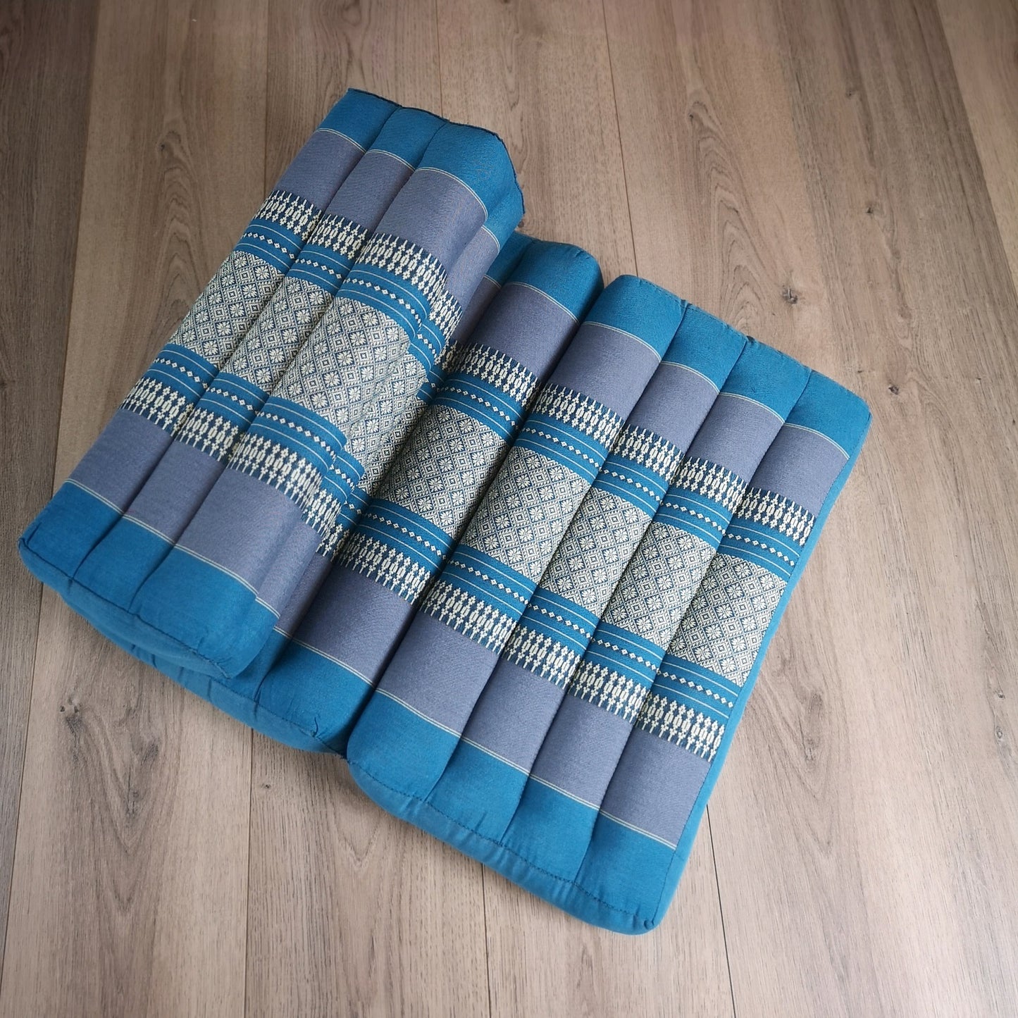 Zafu Meditation Cushion Set - 100% Kapok Fold Out Cushion Yoga Mat Zabuton Traditional Pillow