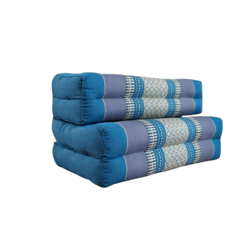Zafu Meditation Cushion Set - 100% Kapok Fold Out Cushion Yoga Mat Zabuton Traditional Pillow