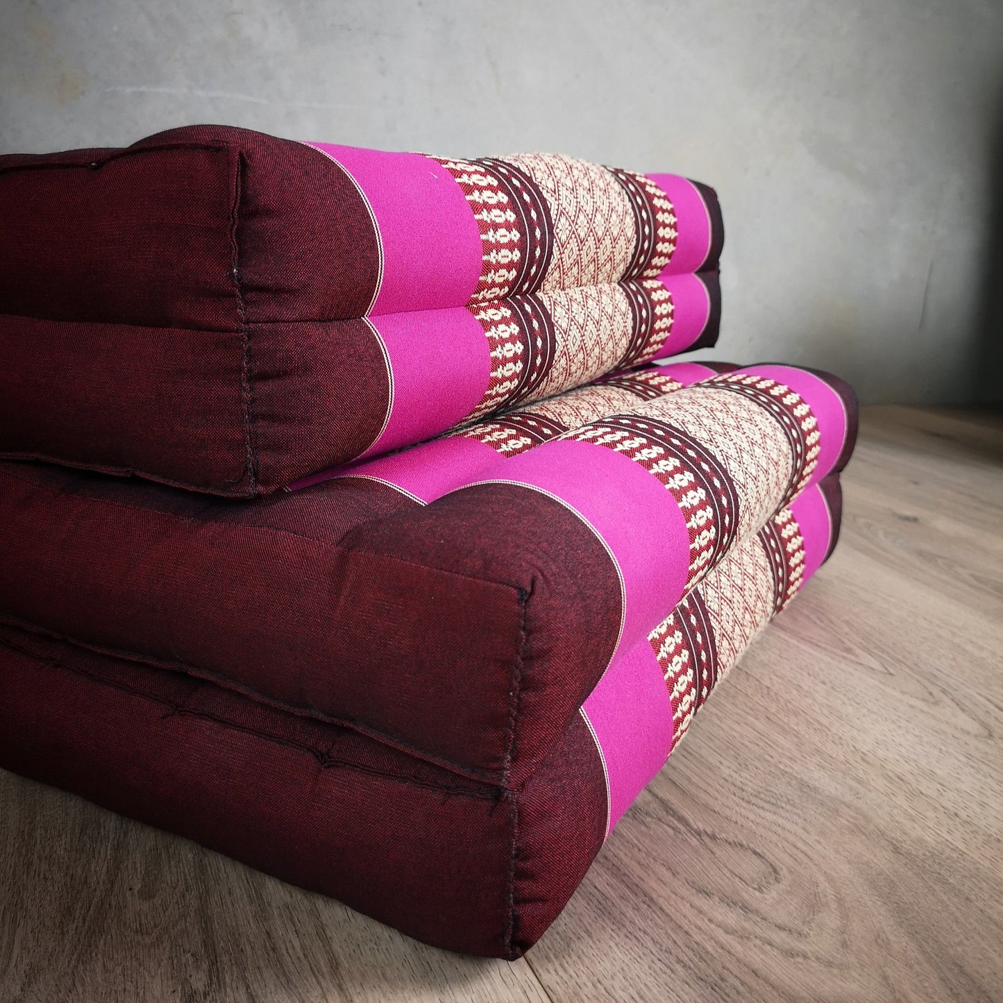 Zafu Meditation Cushion Set - 100% Kapok Fold Out Cushion Yoga Mat Zabuton Traditional Pillow
