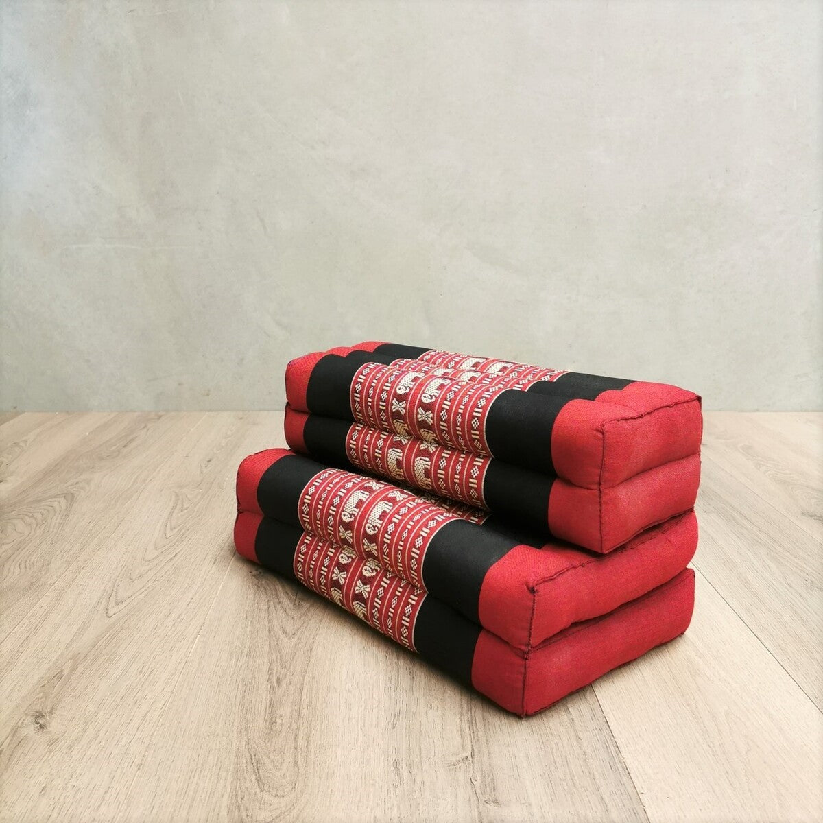 Zafu Meditation Cushion Set - 100% Kapok Fold Out Cushion Yoga Mat Zabuton Traditional Pillow