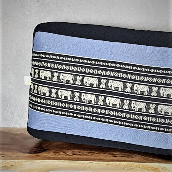 Handmade Oblong Meditation Cushion – Organic Kapok Filled Yoga Bolster Prop for Back Support and Shavasana