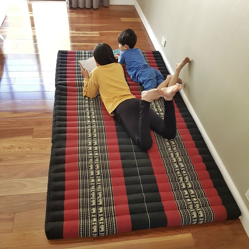 Queen Size Foldable Mattress – 100% Natural Kapok Fibre | Handmade Thai Cotton | Indoor/Outdoor Daybed