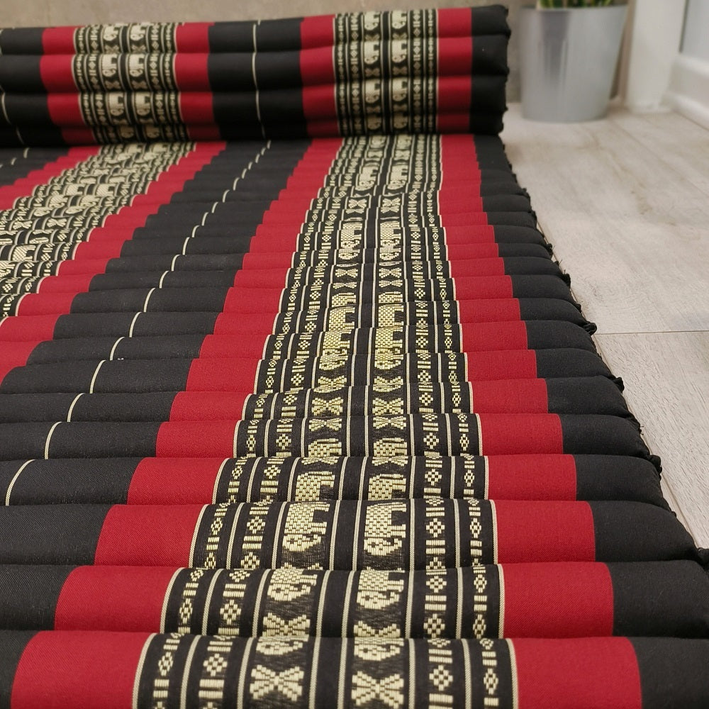 Queen Size Thai Kapok Roll Up Mattress – 200x152cm | Handmade Foldable Daybed Mat
