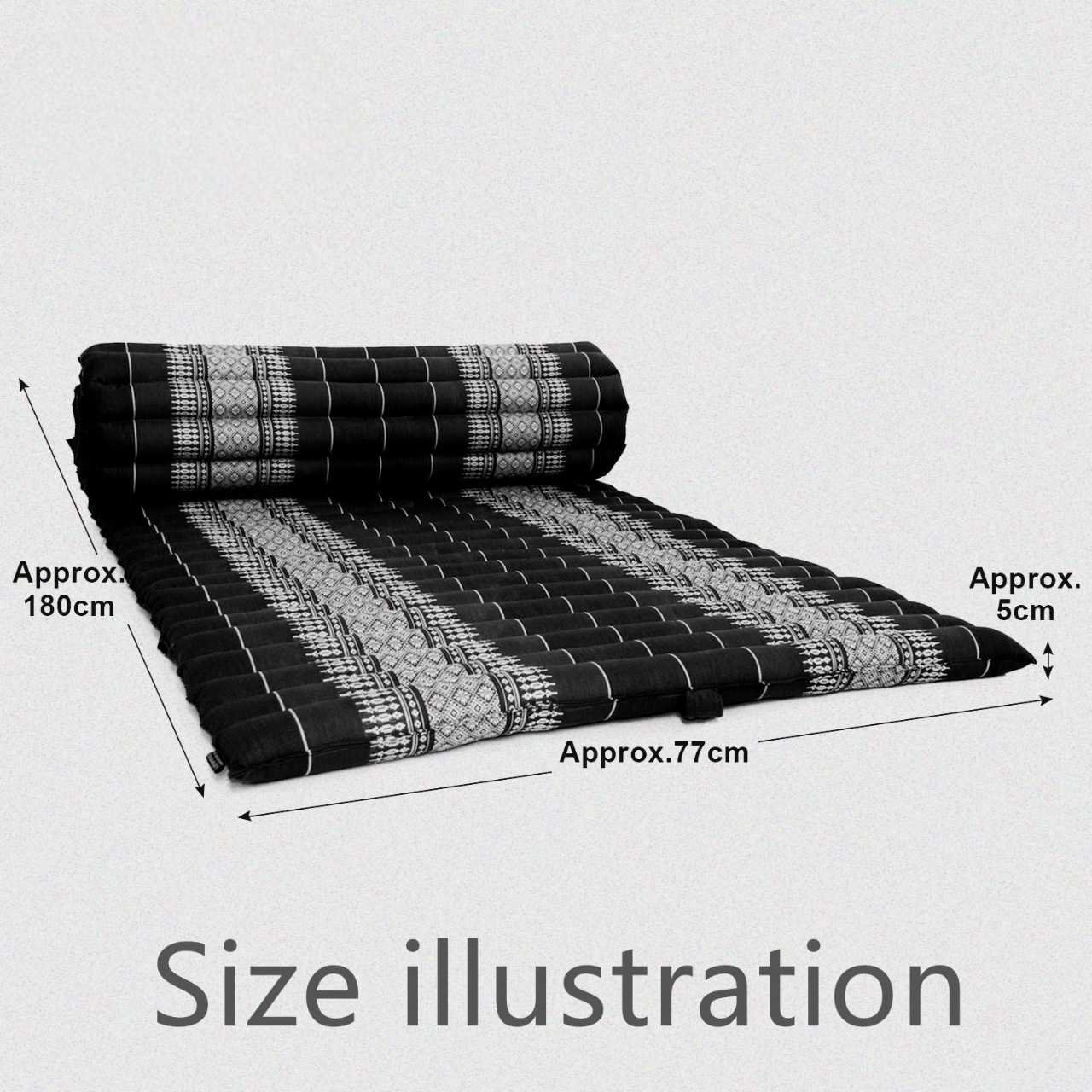 Handmade Thai Kapok Roll Up Mattress – Organic Kapok Sleeping Mat, Yoga Daybed and Floor Futon