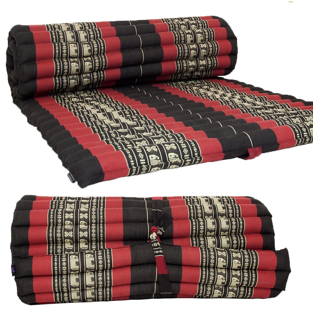 Handmade Thai Kapok Roll Up Mattress – Organic Kapok Sleeping Mat, Yoga Daybed and Floor Futon