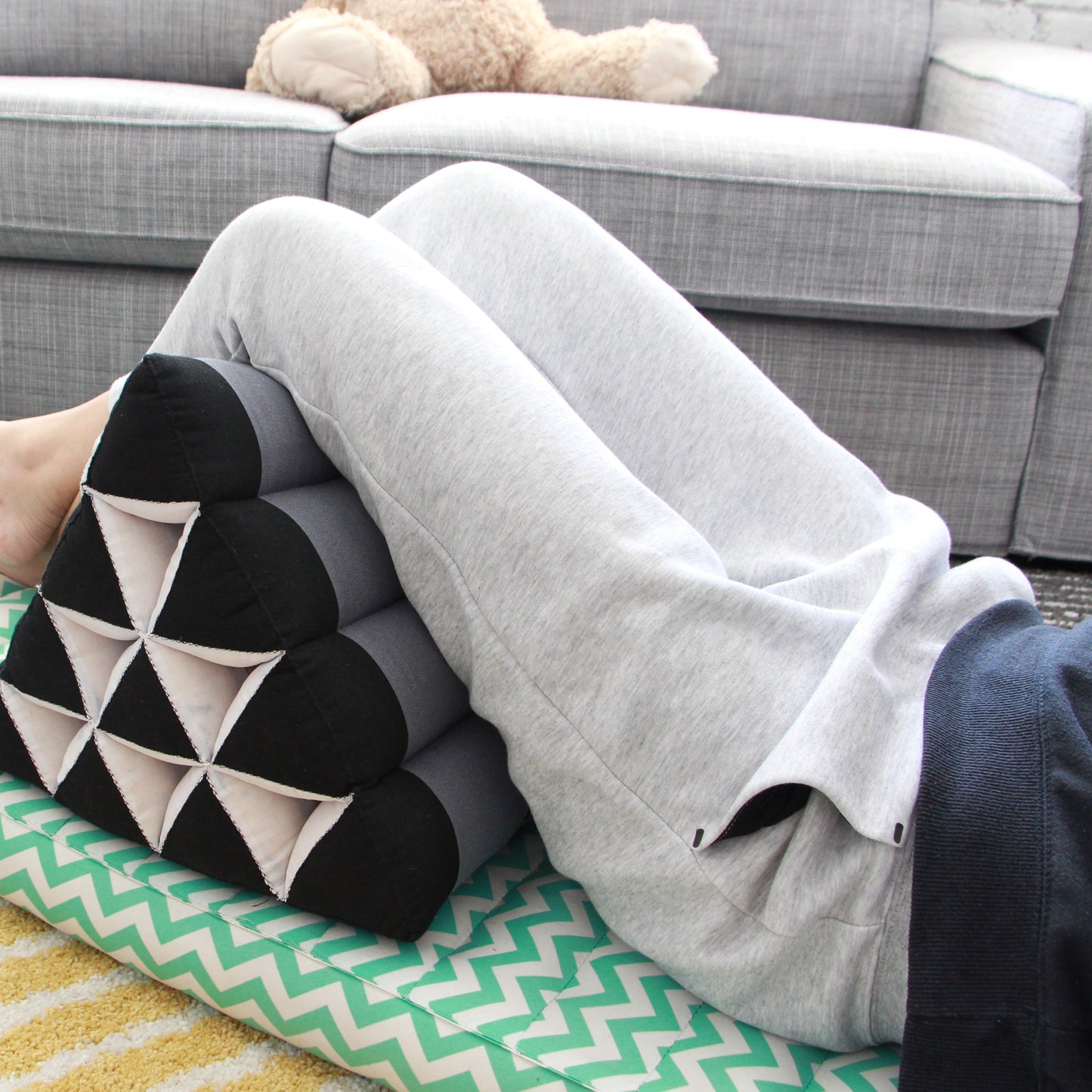 Thai Triangle Backrest Cushion – Handmade with Kapok Fill | Traditional Design | Firm, Allergen-Free Support | 50x32x30cm