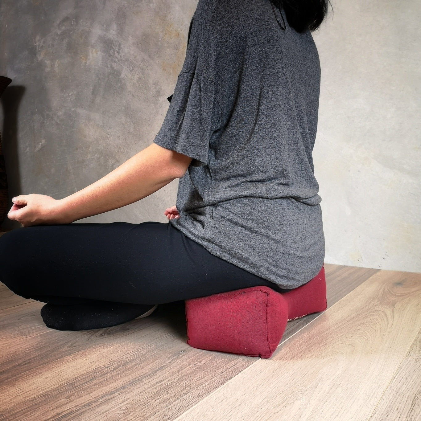 Handmade Bone Shape Neck Pillow – Thai Meditation Cushion Filled with Organic Kapok