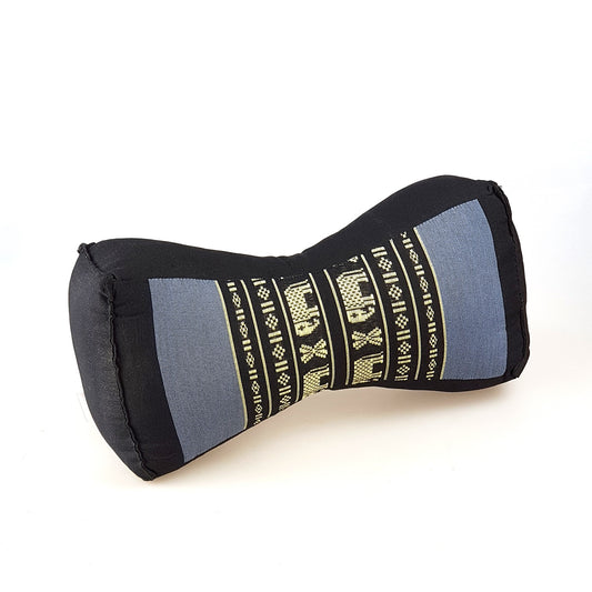 Handmade Bone Shape Neck Pillow – Thai Meditation Cushion Filled with Organic Kapok