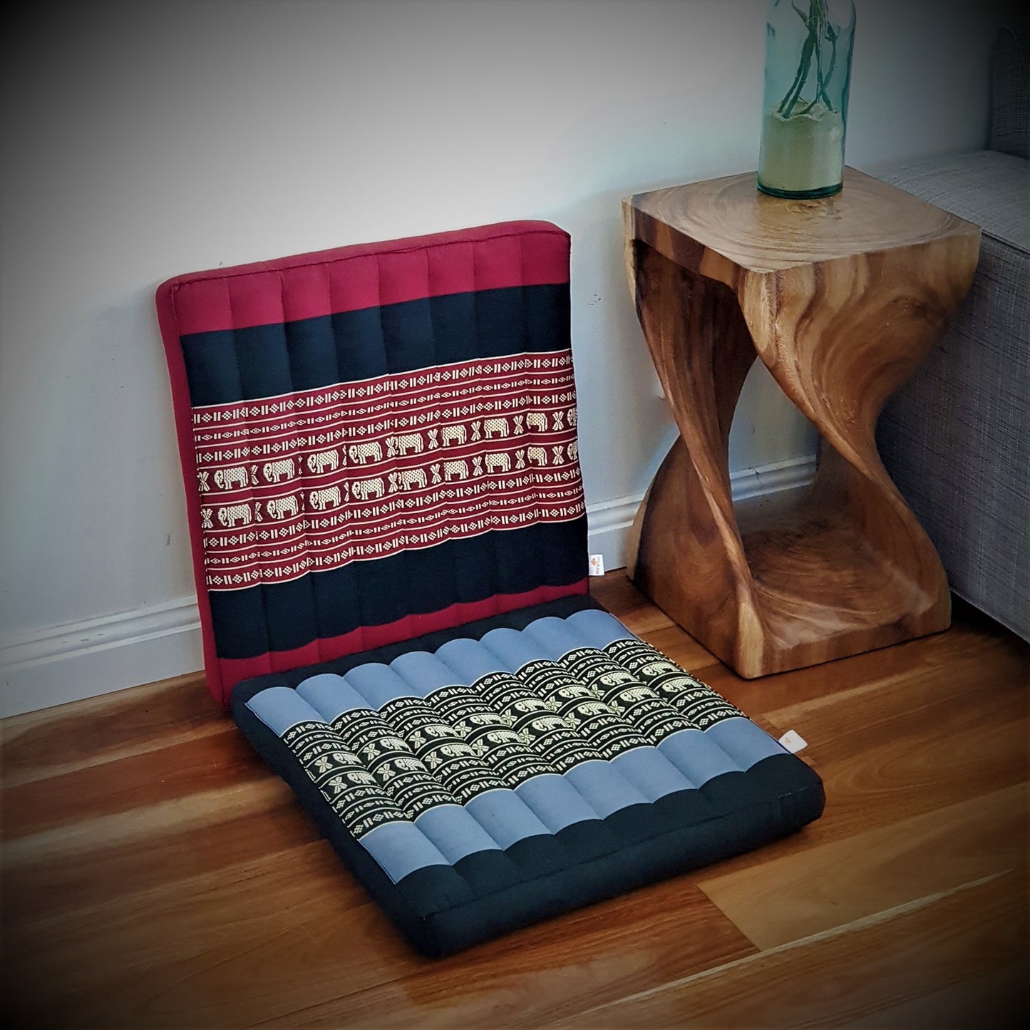 Thai Kapok Meditation Cushion – 50x50cm Square Yoga Seat | Handmade Thai Floor Cushion