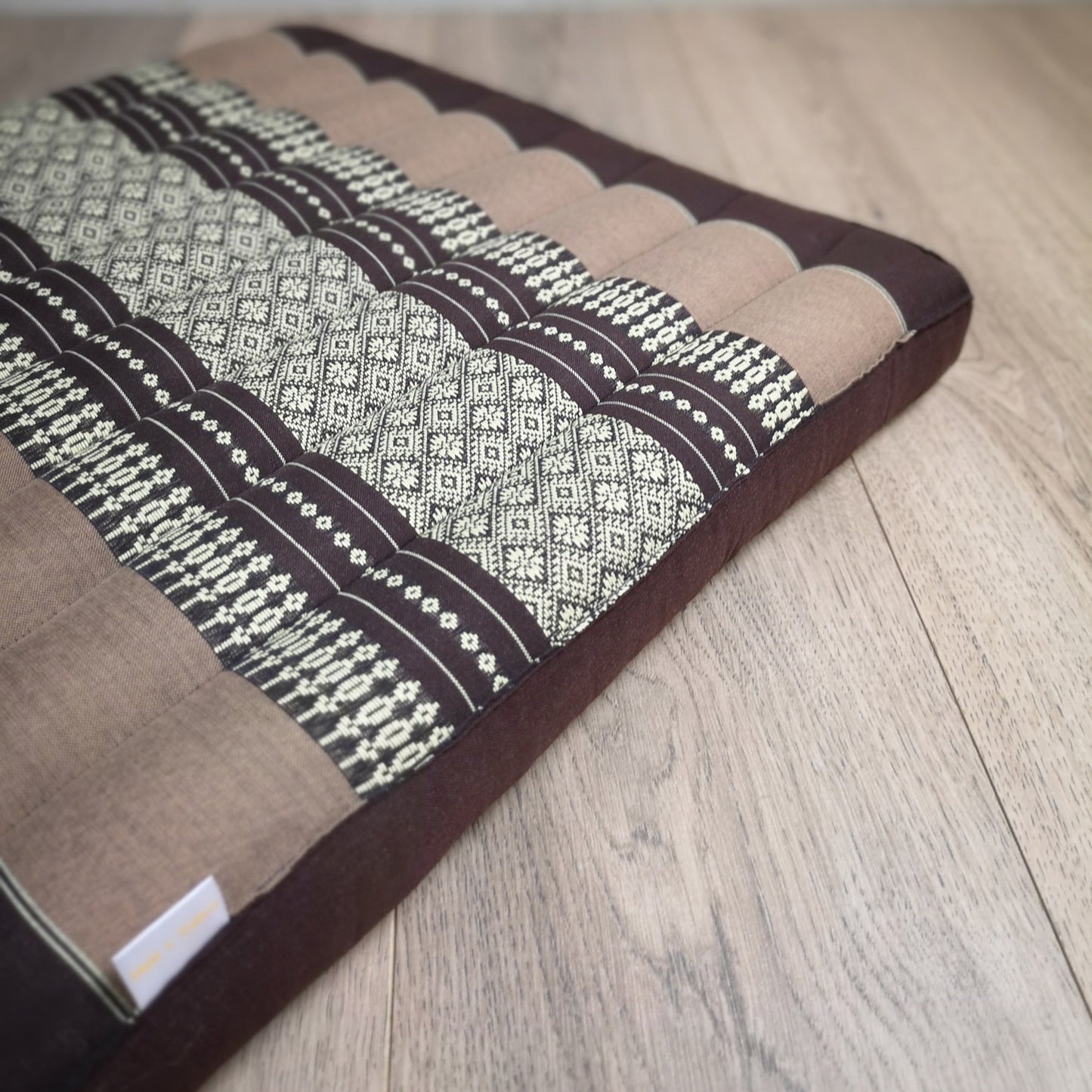 Thai Kapok Meditation Cushion – 50x50cm Square Yoga Seat | Handmade Thai Floor Cushion