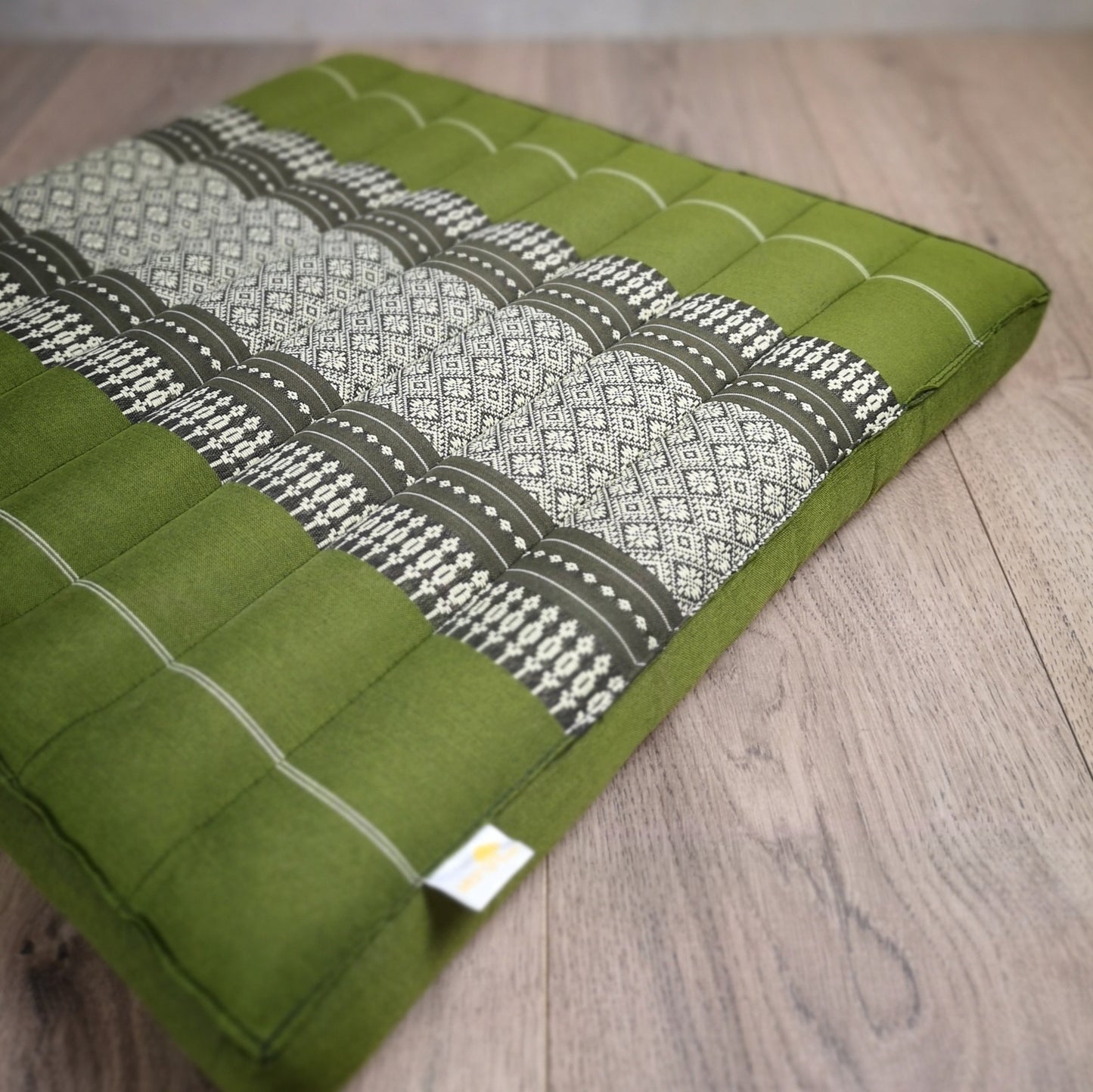 Thai Kapok Meditation Cushion – 50x50cm Square Yoga Seat | Handmade Thai Floor Cushion