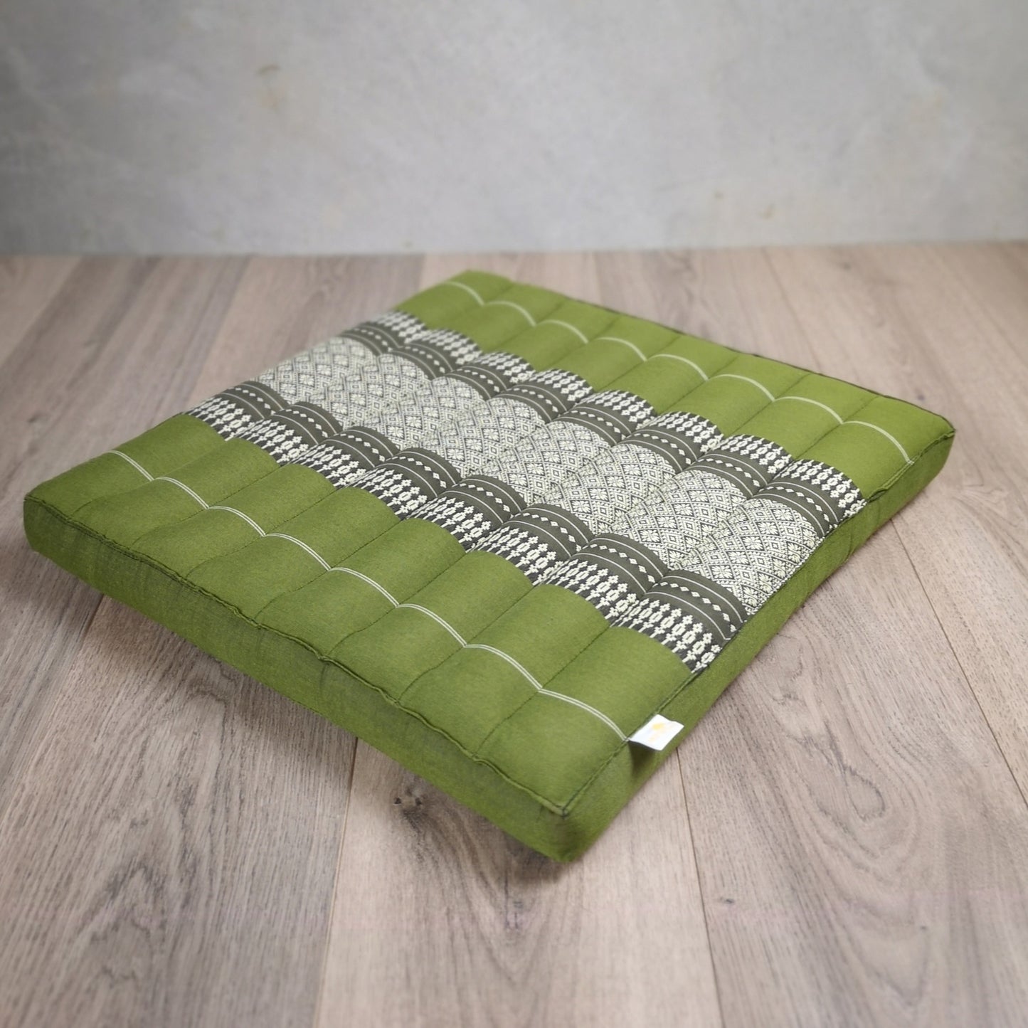Thai Kapok Meditation Cushion – 50x50cm Square Yoga Seat | Handmade Thai Floor Cushion