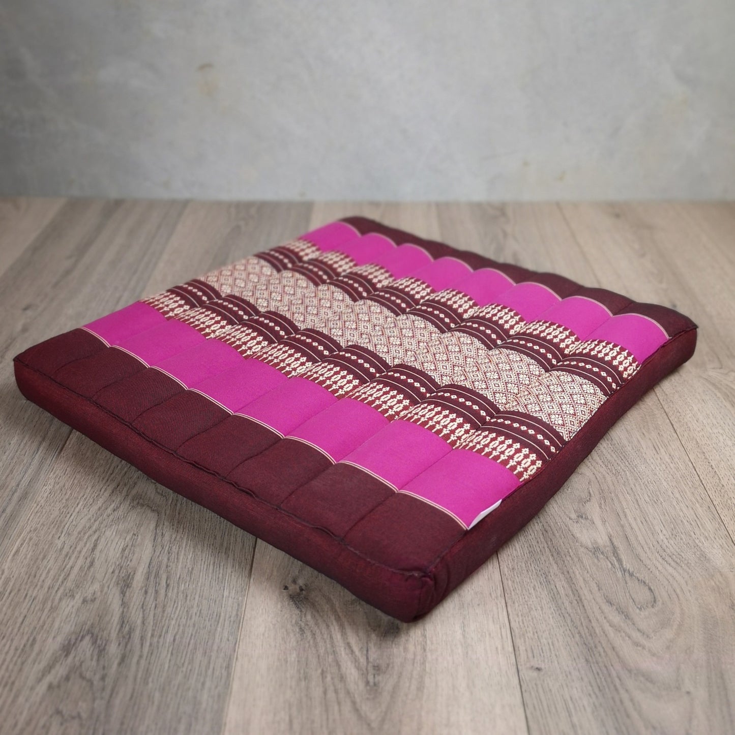 Thai Kapok Meditation Cushion – 50x50cm Square Yoga Seat | Handmade Thai Floor Cushion