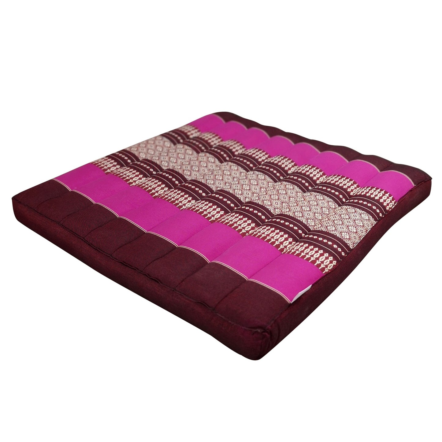 Thai Kapok Meditation Cushion – 50x50cm Square Yoga Seat | Handmade Thai Floor Cushion