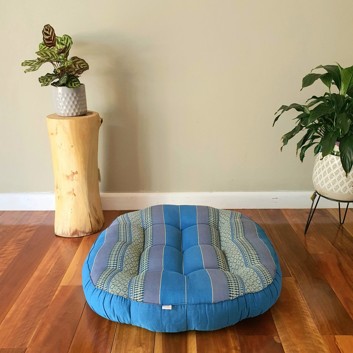 Jumbo Zafu Meditation Cushion – 75cm Round Floor Cushion | Handmade Thai Seat with Natural Kapok Filling