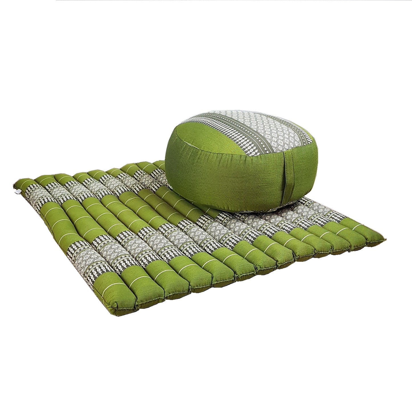 Handmade Zafu & Zabuton Meditation Set – Organic Kapok Round Cushion and Mat for Posture Support
