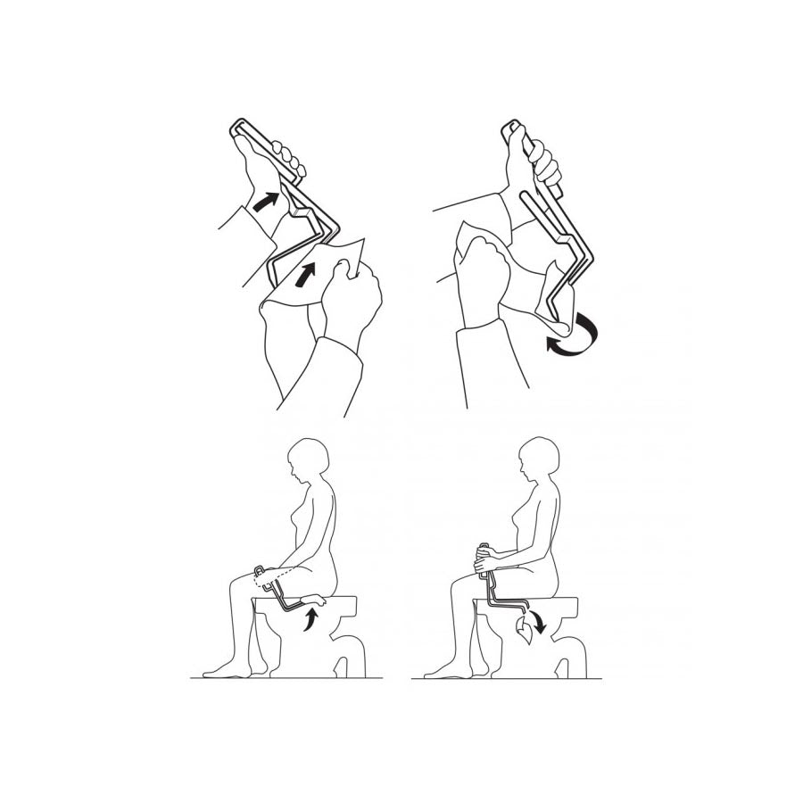 Ergonomic Toilet Paper Aid for Enhanced Bathroom Independence and Safety
