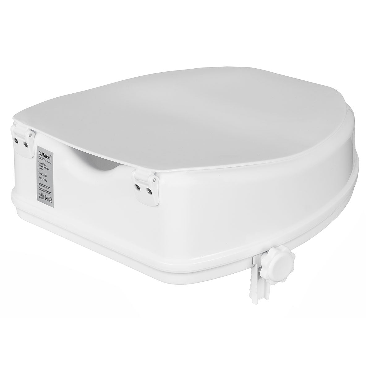Ergonomic Raised Toilet Seat with Lid - 100mm Height for Enhanced Comfort & Mobility Support