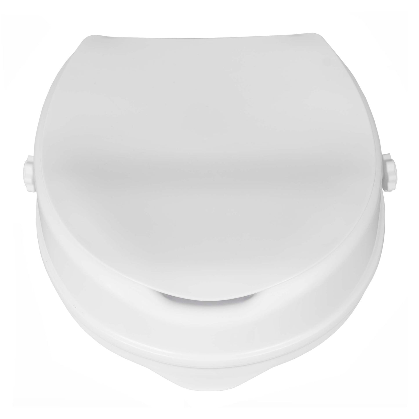 Ergonomic Raised Toilet Seat with Lid - 100mm Height for Enhanced Comfort & Mobility Support