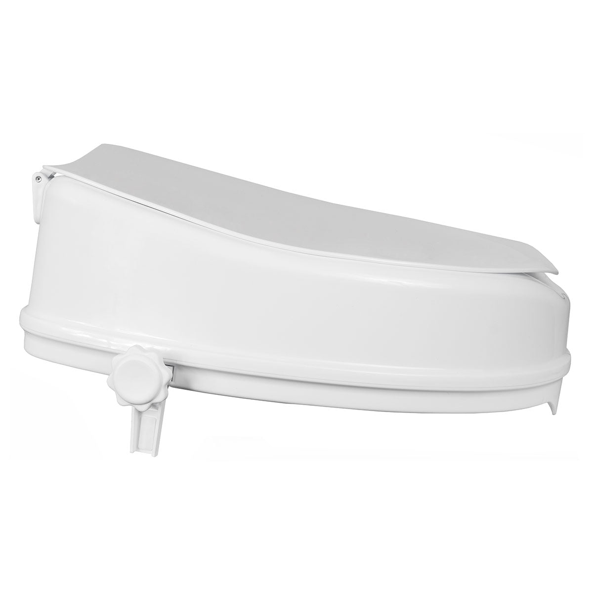 Ergonomic Raised Toilet Seat with Lid - 100mm Height for Enhanced Comfort & Mobility Support