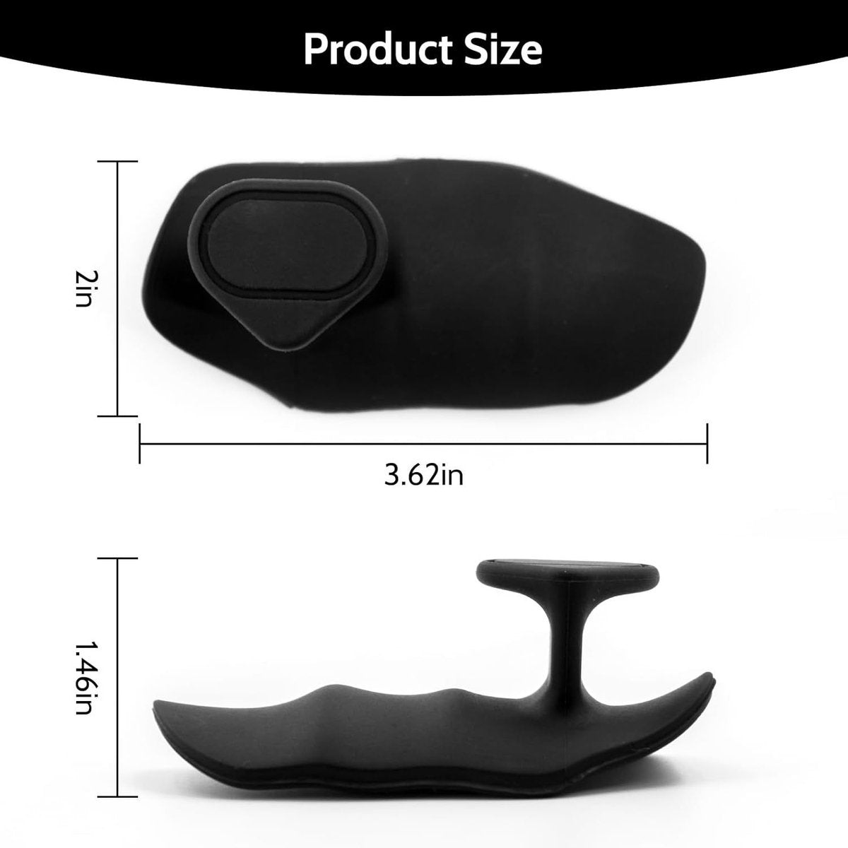 Fitness Strength Training Grips - Pack of 2 - Rubber Gym Weightlifting Non-Slip Exercise Grips - Deadlift Straps - Lift Straps - Strength Training - Fingerless Weightlifting Grips - Non-Slip Palm Protectors - Black