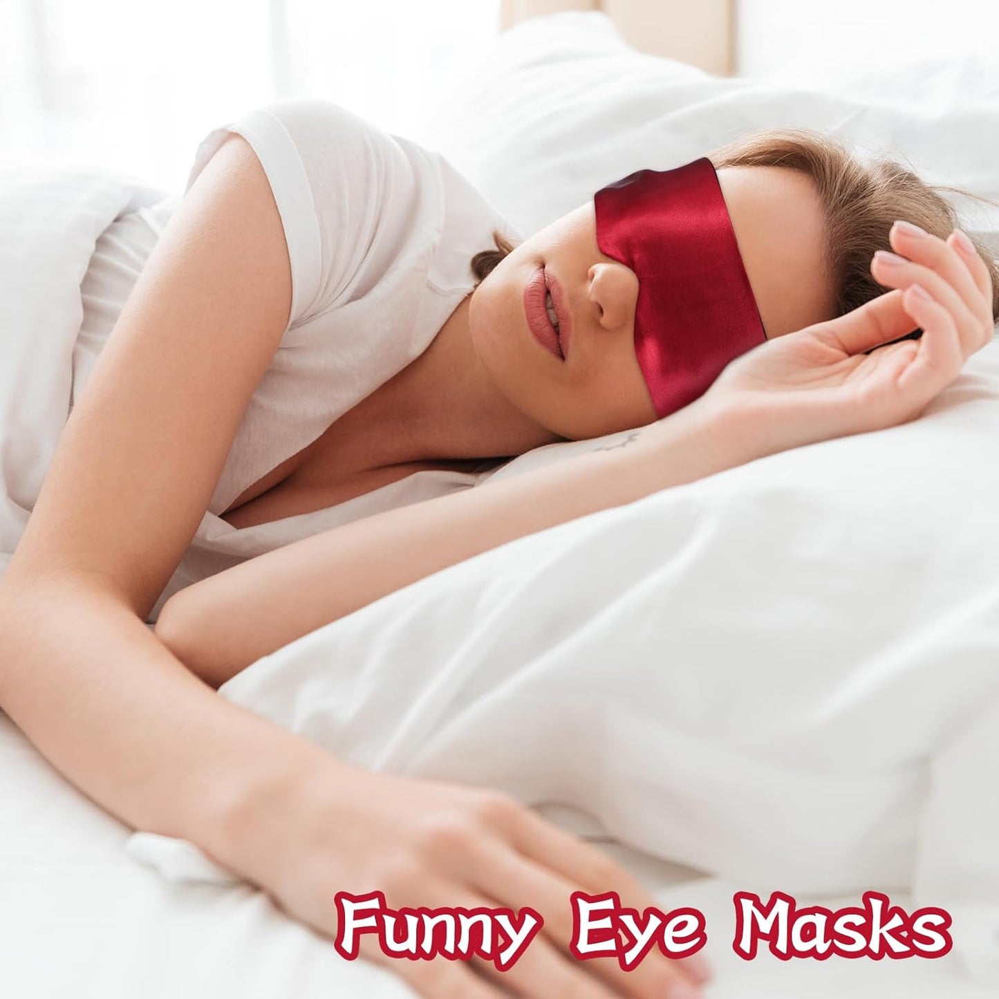 4Pcs Satin Blind Fold for Game, Soft Silk Blackout Blindfold for Adults Couples, 57'' V-Shaped Sleeping Eye Mask, Adjustable Eye Shade Cover, Travel Blind Folds for Adult Play Women Men Meditation