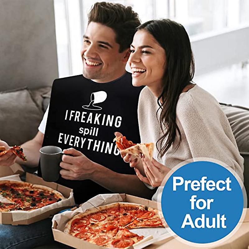 Waterproof Adult Bib with Crumb Catcher - Reusable Clothing Protector for Elderly & Disabled Adults