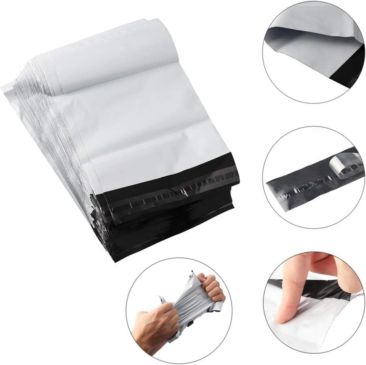 100-pack - Lightweight - High Strength - Logistics Packaging Bags - Self-Adhesive - Waterproof (32*45cm)