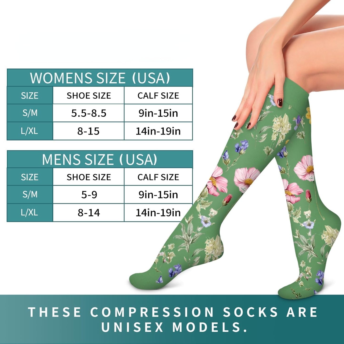 6Pairs Compression Socks for Women and Men - Best for Circulation, Running, Athletic, Recover, Nurse, Travel L/XL 05 Yellow/Blue/Pink/Green/Green/Black