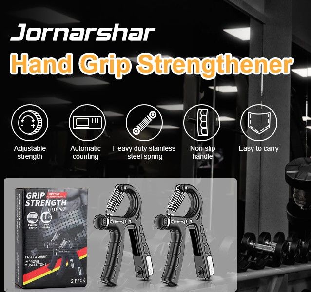 Adjustable Hand Grip Strengthener 2-Pack - Wrist Rehabilitation 5-60kg