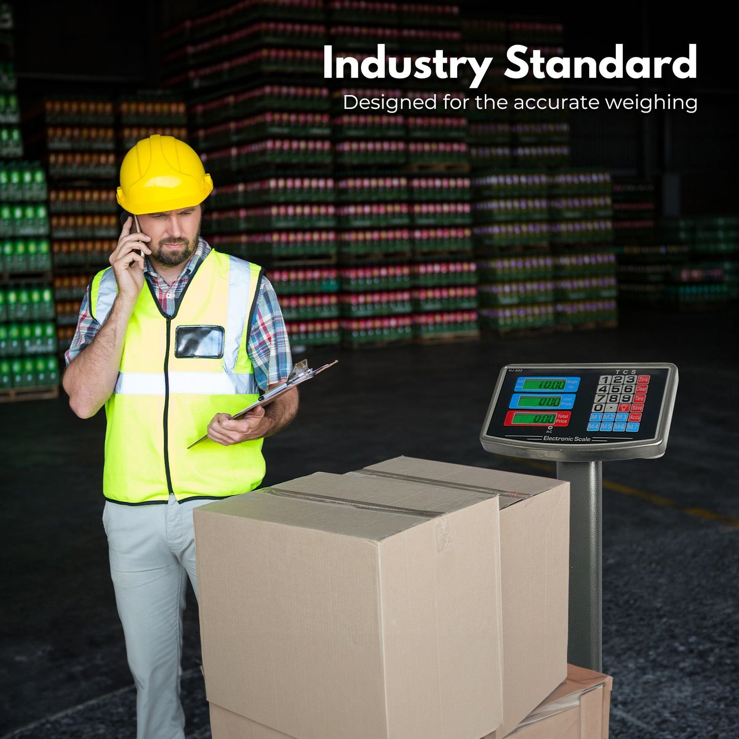 Heavy-Duty Commercial Platform Scales 150KG (Black)