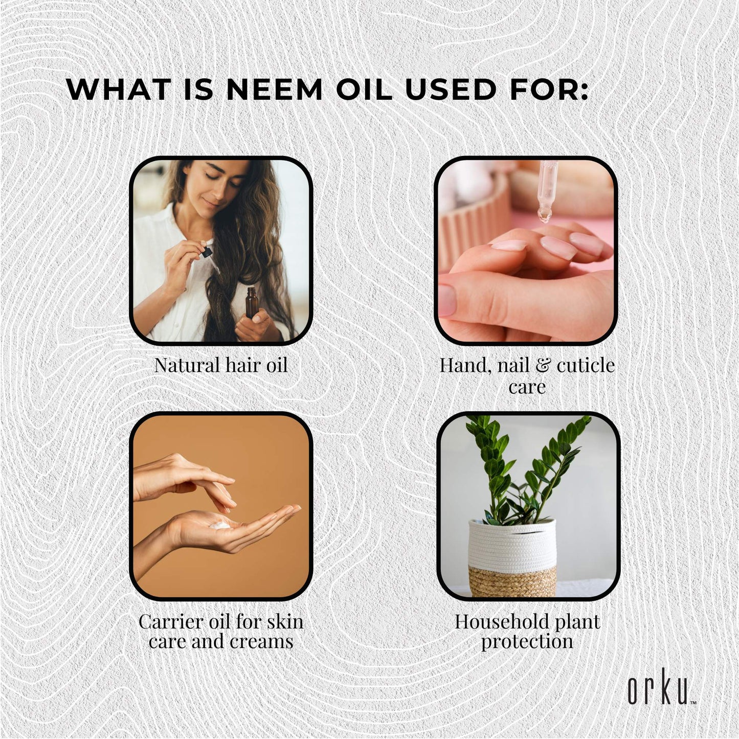 Orku 100ml Organic Neem Seed Oil Debitterised Cold Pressed Azadirachtin Indica