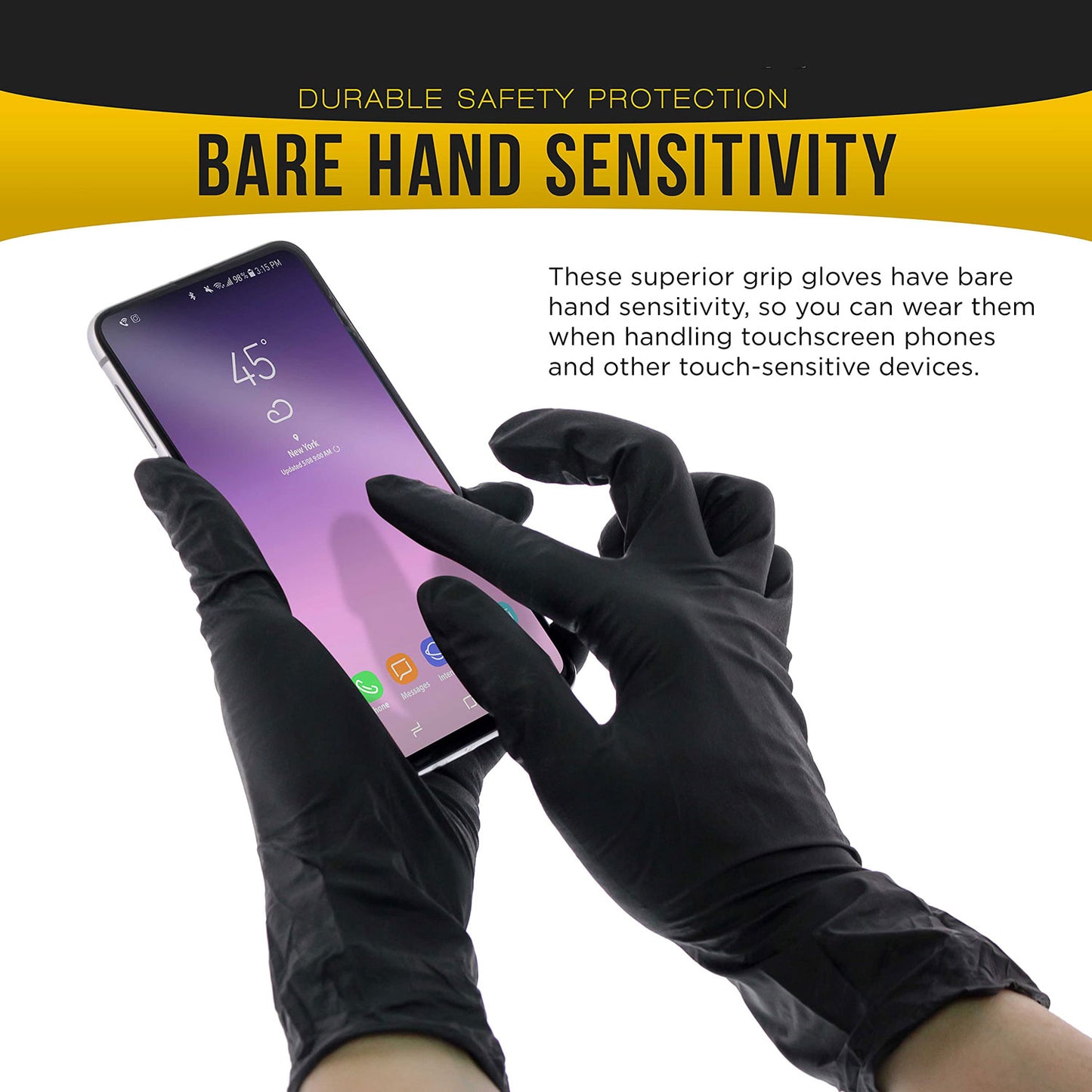 Heavy-Duty 6 Mil Nitrile Gloves - 100 Pack, Super Strong & Latex-Free for Industrial Use (Small)