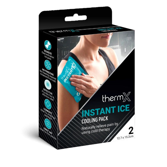 ThermX Instant Ice Twin Pack – No Freezing Needed | Fast Cold Therapy for Sports Injuries, Sprains & First Aid